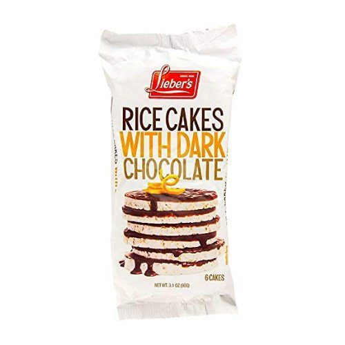 Galletas de Arroz con Chocolate Oscuro Lieber's 90 Gr — Galletas y Barritas