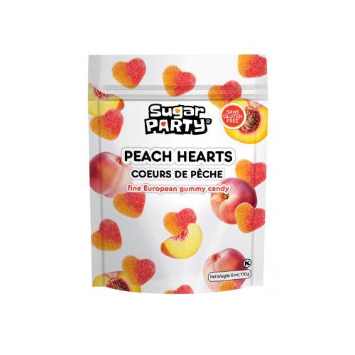 Gomitas de Corazon Sabor Durazno Sugar Party 170 Gr — Gomitas