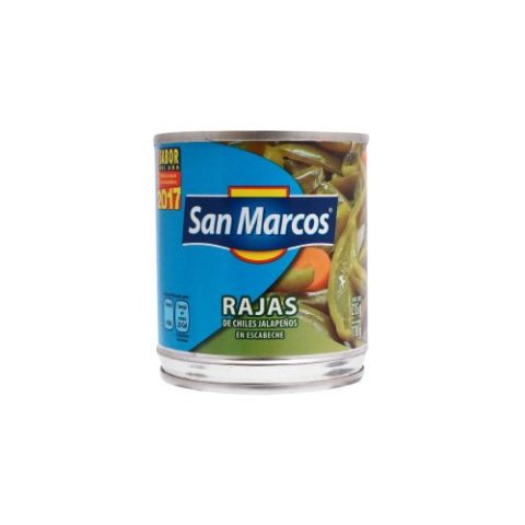 Chiles Jalapeños en Rajas San Marcos 215 Gr