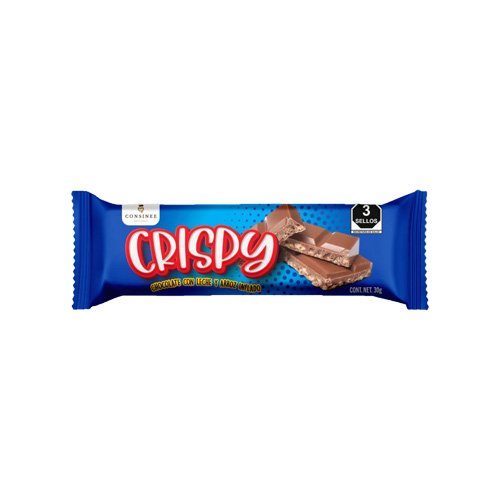 Crispy Chocolate con Leche y Arroz Inflado Consinee 30 Gr — Chocolates y Bombones