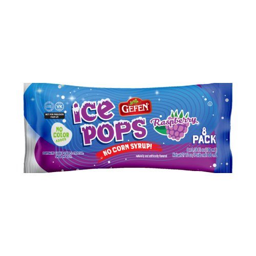 Congeladas Ice Poppers Frambuesa Gefen 8 Pzas — Dulces y Golosinas