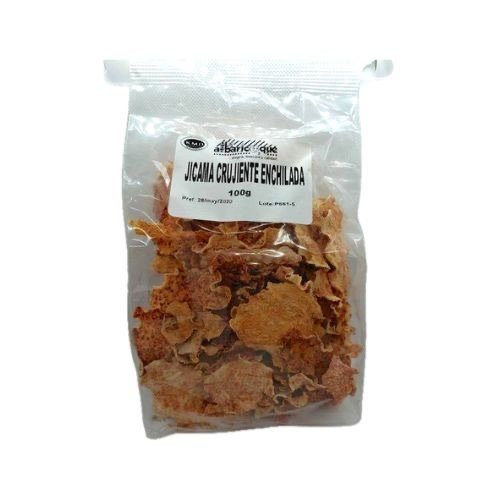 Jicama/plátano Crujiente Enchilada Albaricoque 100 Gr — Fruta Seca: Enchilado, Acaramelado