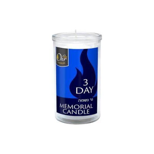 Vela Memorial 3 Dias Ohr Candles 1 Pza — Velas y Accesorios