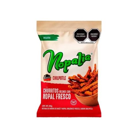 Churritos de Nopal Chipotle Nopalia 80 Gr