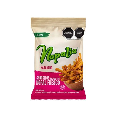 Churritos de Nopal Habanero Nopalia 80 Gr — Papas y Botanas