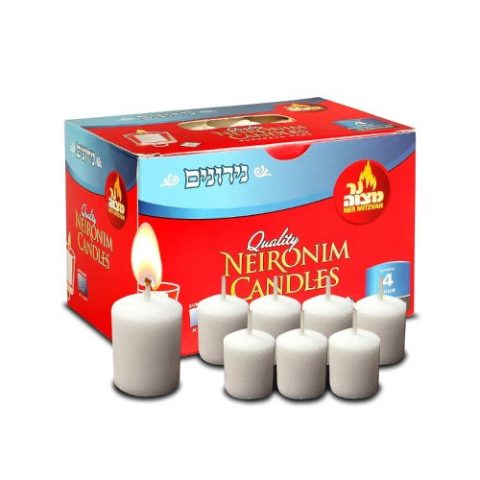 Velas Neironim 4 Hrs Ner Mitzvah 72 Pzas