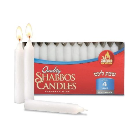Velas de Shabat 4 Hrs Ner Mitzvah 72 Pzas