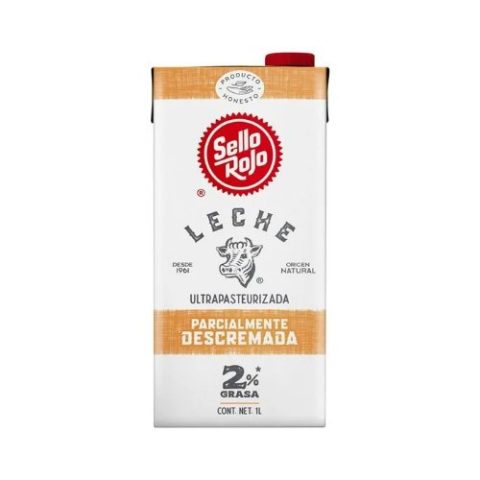 Leche Parcialmente Descremada Sello Rojo 1 Lt