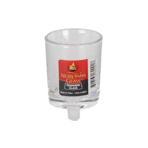 Vaso Neironim de Cristal para Vela Ner Mitzvah 1 Pza