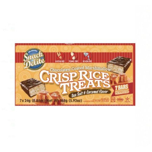 Barras de Arroz y Malvavisco con Caramelo Snack Delite 8 Pzas — Galletas y Barritas