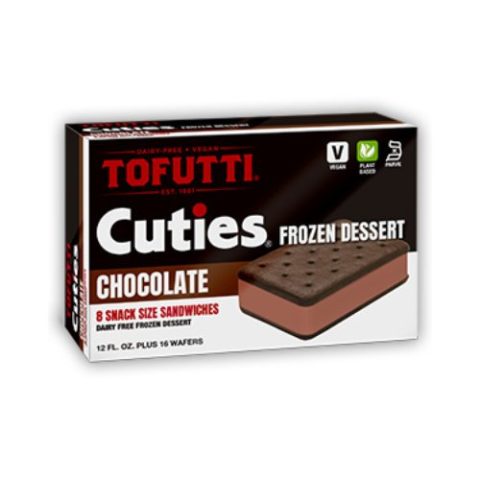 Sandwiches de Helado Cuties Chocolate Tofutti 8 Pzas