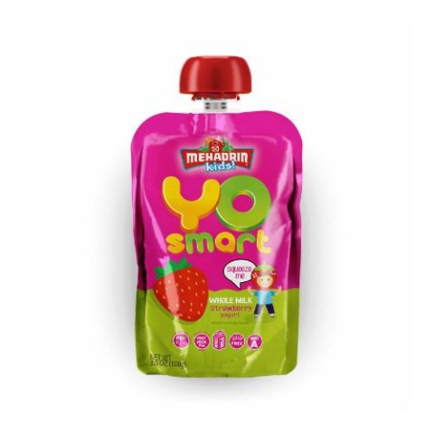 Yogurt Pouch Kids Fresa Mehadrin 100 Gr