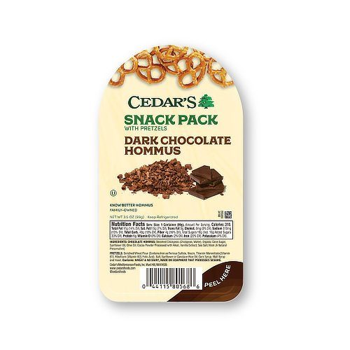 Hummus Chocolate Oscuro con Pretzels Cedar's 99 Gr — Hummus