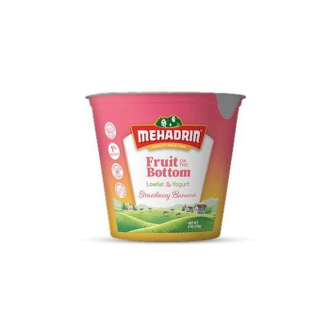 Yogurt Fresa y Plátano Mehadrin 170 Gr