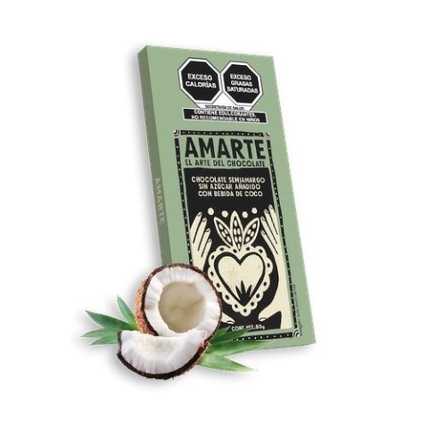 Chocolate Semiamargo con Bebida de Coco Amarte 80 Gr