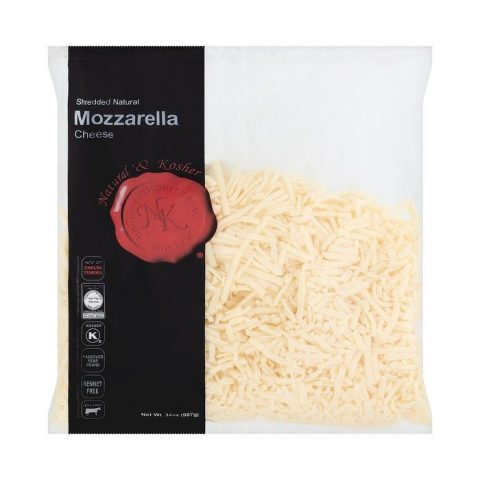 Queso Mozzarella Rallado Natural & Kosher 907 Gr