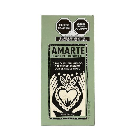 Chocolate Semiamargo con Bebida de Coco Amarte 80 Gr