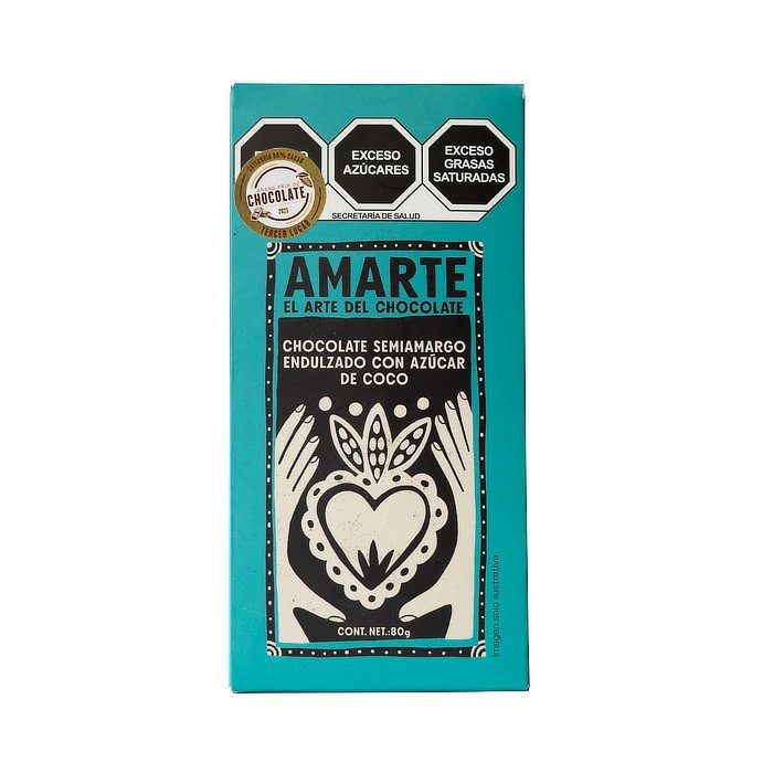 Chocolate Semiamargo con Azúcar de Coco Amarte 80 Gr — Chocolates y Bombones