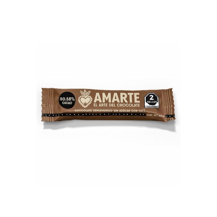 Chocolate Semiamargo con Café Amarte 20 Gr — Chocolates y Bombones
