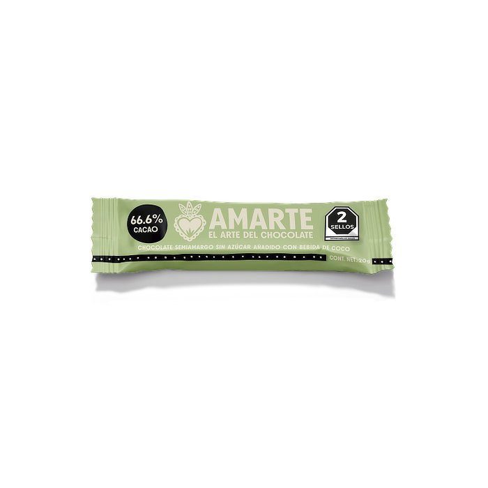 Chocolate Semiamargo con Bebida de Coco Amarte 20 Gr — Chocolates y Bombones