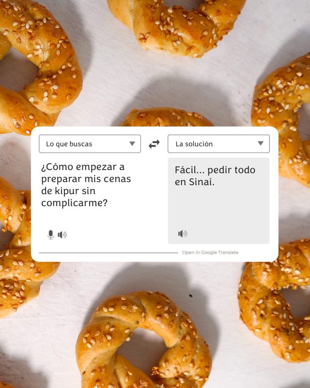 Kipur prep, solved. 🤝 Tú pon la mesa, nosotros nos encargamos del resto.