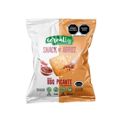 Snack de Arroz Bbq Picante Cerealty 50 Gr