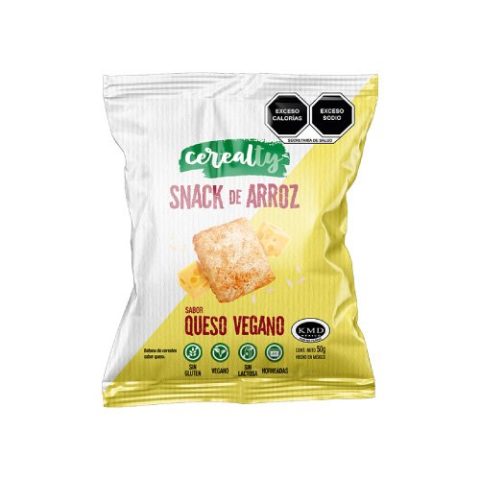 Snack de Arroz Queso Vegano Cerealty 50 Gr