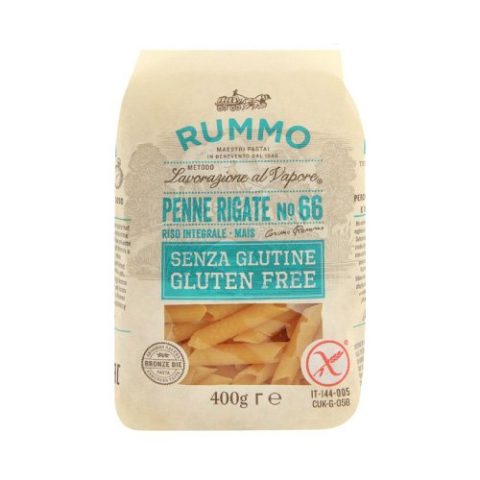 Pasta Penne Rigate No. 66 Sin Gluten Rummo 400 Gr