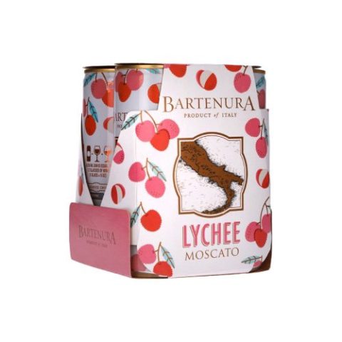 Vino Moscato Lichee Bartenura Lata Pack 4/250 Ml