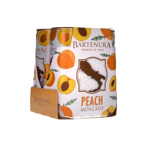Vino Moscato Durazno Bartenura Lata Pack 4/250 Ml