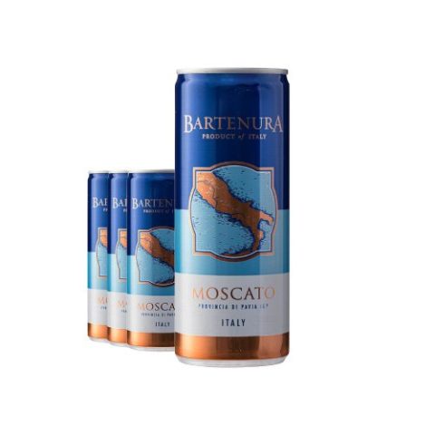 Vino Moscato Bartenura Lata Pack 4/250 Ml