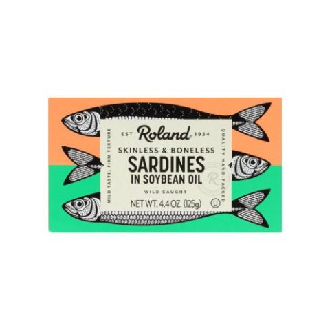 Sardina Deshuesada Sin Piel en Soya Roland 125 Gr