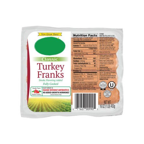 Salchicha de Pavo e 454 Gr — Carnes Frías y Salchichas Premium