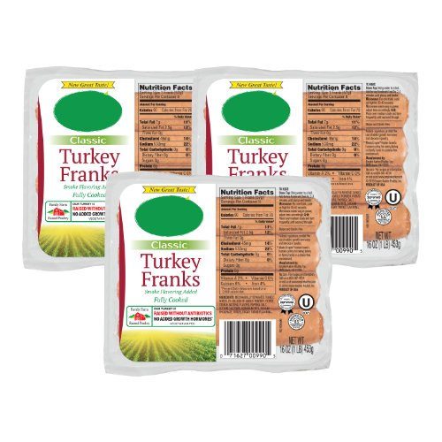 3 Paq Salchicha de Pavo e 454 Gr — Carnes Frías y Salchichas Premium