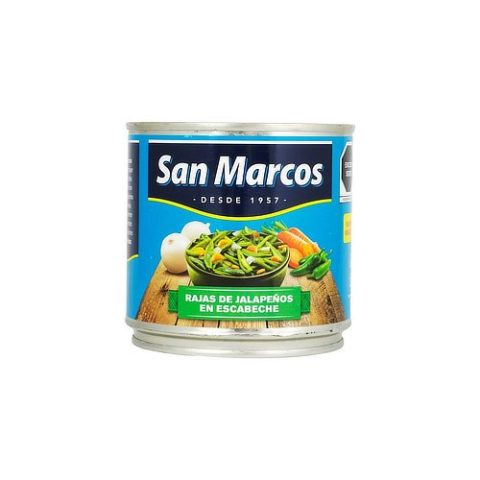Rajas de Jalapeños en Escabeche San Marcos 380 Gr