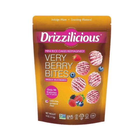 Mini Galletas de Arroz Frutos Rojos Drizzilicious 113 Gr