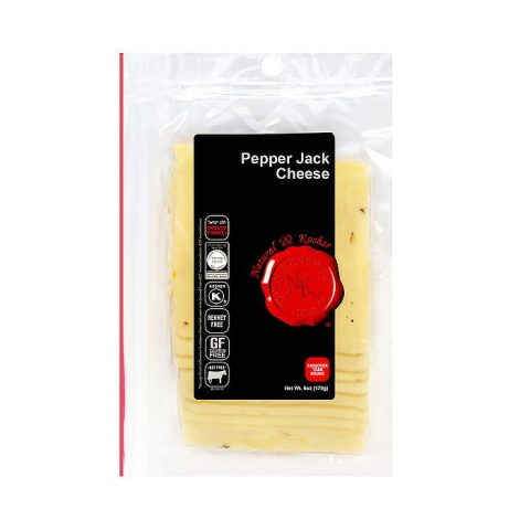 Queso Pepper Jack Rebanado Natural & Kosher 170 Gr
