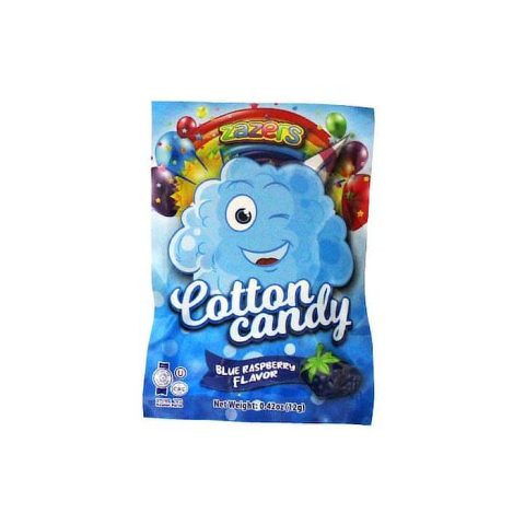 Algodón de Azúcar Sabor Frambuesa Azul Zazers 12 Gr